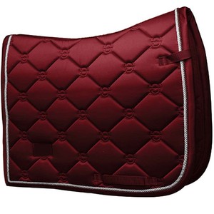 Tapis de selle anglais haut de gamme en coton, cuir et satin, design classique, couleur personnalisable, idéal pour l'équitation sportive, en polyester - Product Image 1