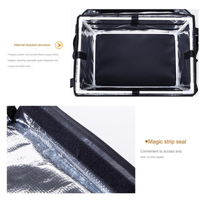 Sac isotherme extra large 62L pour voiture, sac à glace, sac à lunch thermique, sac à pizza, conteneur de livraison de nourriture fraîche, sac réfrigérateur - Product Image 6