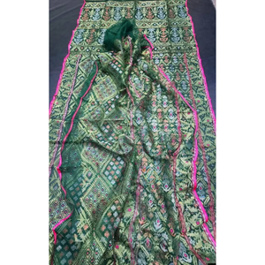 Sari traditionnel Jamdani en coton du Bangladesh pour femme, coupe classique, infroissable, anti-humidité, séchage rapide, protection solaire, numérique - Product Image 4