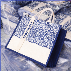 Wholesale Eco-Friendly <b>Foldable</b> Jute Linen Tote <b>Bag</b> Die Cut Handle Zipper Closure Custom Logo Printing Recyclable in Viet Nam - Product Image 5