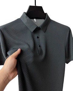 Polo de Manga Corta Blanco para Hombre, Transpirable, de Algodón Tejido, Diseño Sólido Informal, Cierre de Botones, Corte Regular - Product Image 4