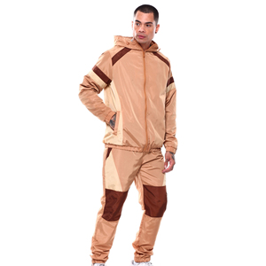 High Quality Wholesale Men's Reflective Tracksuit Loose Fit Zipper Panel Work Poly Tracksuits Streetwear Rainwear Track Suits - Product Image 4