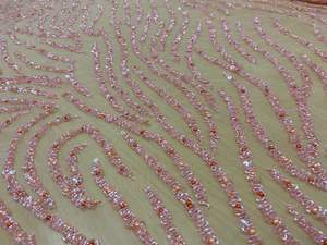 <b>Sequin</b> Beaded Lace Fabric Heavy Embroidery Tulle for <b>Red</b> Carpet Dresses Party Wear Formal Gown Luxury Mesh Material - Product Image 2