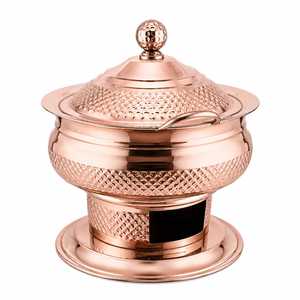 Stainless Steel Eco-Friendly Chafing Dish <b>Buffet</b> Food <b>Warmer</b> Catering Casserole Lid 24cm Diameter for Wedding Party Banquet - Product Image 3