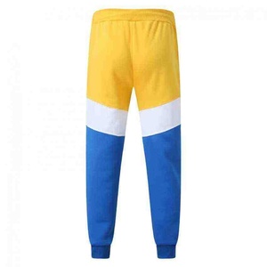 Men's Color Blocking Hooded <b>Tracksuit</b> Set Full Length Sweatshirt With Side Pockets Casual Autumn Wear Blue Yellow <b>White</b> - Product Image 6