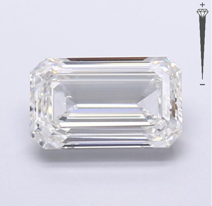 Diamante Cultivado en Laboratorio con Certificado IGI, Corte Esmeralda de 3.05 CT, Color E, Claridad VVS1, Joyería Royal GEMS, Certificado de Autenticidad 782683266 - Product Image 1