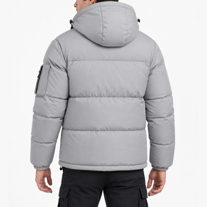Veste d'hiver pour homme à capuche avec fermeture éclair, imperméable, avec logo personnalisé, de haute qualité, fabriquée par un fabricant de vestes d'hiver - Product Image 3