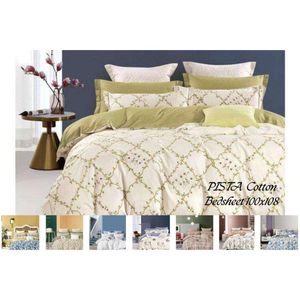 PISTA Queen-Size 100x108 Inch Cotton Hotel <b>Bedding</b> <b>Set</b> Fitted & Flat Sheets - Product Image 1