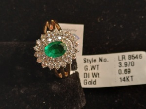 14K <b>Gold</b> Designer Diamond <b>Cocktail</b> <b>Ring</b> with Sparkling White Stones Luxury Women's Jewelry for Gift & Party Occasions - Product Image 4
