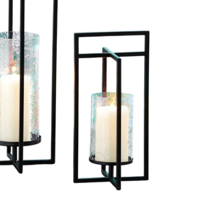 Cylinder Metal Candle Holder <b>Brass</b> Frame Clear Glass Heat Resistant Home Decoration Votive <b>Lanterns</b> Metal Glass Votives Candle - Product Image 3