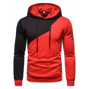 Sudadera con Capucha Roja para Hombre, Corte Regular, Algodón French Terry, Diseño Casual con Bolsillos, Ropa de Otoño - Product Image 3