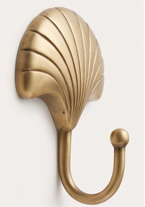 Deluxe Vintage Style Brass Shell Wall <b>Hook</b> <b>With</b> Gold Finish Polished Perfect For Cloth Display Door Hanger Stylish Home Accent - Product Image 2