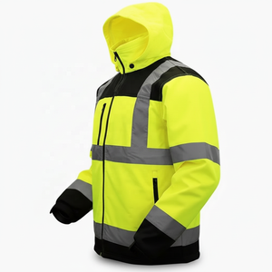 Nouvelle veste de sécurité réfléchissante imperméable à haute visibilité 2026, légère en polyester, vêtements de travail pour le trafic avec ruban personnalisable - Product Image 5