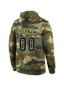 Men's Custom Camouflage Hoodie Personalized Text & Logo Full Zip Outdoor Sweatshirt Made Durable All-Over Print Fabric Suitable - Product Image 3