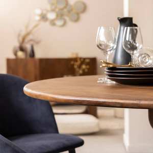 Table à manger ronde en bois de manguier Vandana Solace Vertex - Product Image 5