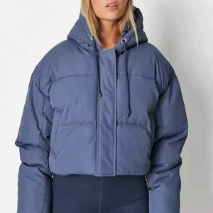 Veste matelassée légère et chaude avec fermeture éclair, idéale pour la superposition, col rabattable, veste pour femme OEM - Product Image 4