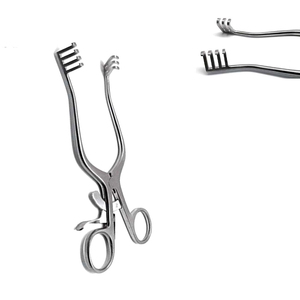 Retractor autoajustable Weitlaner de grado médico, 4x3 dientes, instrumento quirúrgico de punta roma, kit de herramientas para retracción de tejidos y huesos - Product Image 1