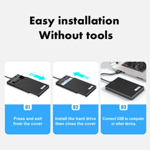 Boîtier de disque dur externe USB 3.1 2,5 pouces personnalisé avec logo pour la vente en gros - Product Image 3