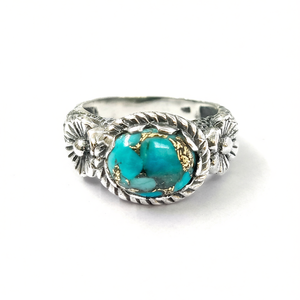 Blue Copper <b>Turquoise</b> Fashion <b>Ring</b> (5.7 Grams) - Product Image 2