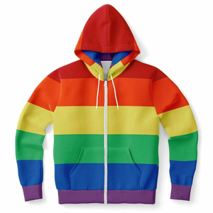 Sudadera con capucha unisex holgada con cremallera, 100% algodón polar, sudadera con capucha de cremallera completa, ropa casual y streetwear, sudaderas de corte regular - Product Image 1