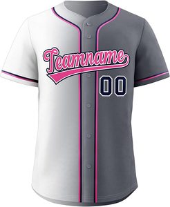 Custom V-Neck Baseball Jersey 100% Polyester High Quality Sublimation Printing Jersey OEM Service Available - Product Image 4