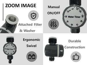 Interruptor de temporizador de agua mecánico de plástico duradero, operación Manual para el hogar al aire libre, controlador de riego automático para uso en el jardín - Product Image 6