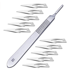 Lame de scalpel chirurgical en acier inoxydable épaissi de qualité allemande, réutilisable, de haute qualité, n° 3, manche CE, Narham Enterprises - Product Image 6