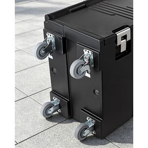 Set di 4 Ruote Girevoli Rinforzate da 5 Pollici (2 con Freno, 2 Rigide) Compatibili con Contenitori Termici per Alimenti, Diametri Ruote 100mm e 75mm - Product Image 3
