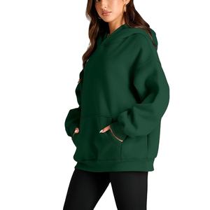 Luxury Quality Oversized Cotton <b>Hoodie</b> for Women Custom Design with Low MOQ Heavyweight Knitted Front Logo Long Clothing BD - Product Image 6