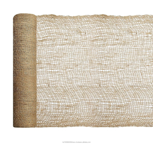 Red de sarga de arpillera de yute 48 pulgadas X 15 pies 60 pies cuadrados Revestimientos de control de erosión de jardinería Tejido suelto Tejido geotextil ecológico - Product Image 1