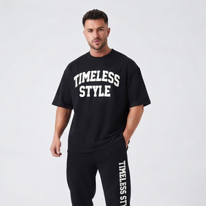 Ensemble de survêtement deux pièces pour homme : T-shirt et pantalon de sport imprimés pour l'entraînement - Product Image 5