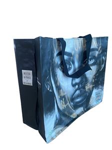 Bolso de mano tejido ecológico impreso con logotipo personalizado, material PP reutilizable para mujer, bolso de playa de compras con mango promocional perfecto - Product Image 6