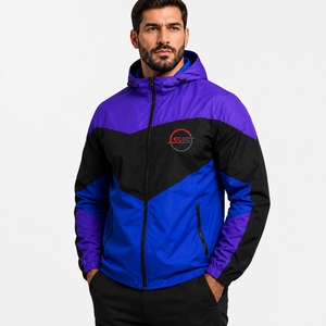 Chaqueta cortavientos personalizada para hombre diseñada con materiales de primera calidad, tacto ligero y servicios de fabricación de marca privada OEM ODM - Product Image 2