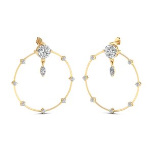 ต่างหูห่วงเงินแท้ 925 ประดับมอสซาไนต์ จาก REYES Manufacturer คอลเลคชั่นล่าสุด เหมาะสำหรับงานปาร์ตี้  เครื่องประดับคุณภาพสำหรับผู้หญิง - Product Image 6