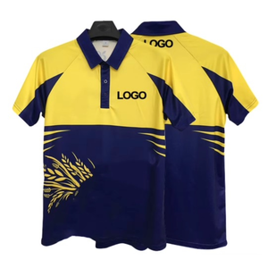 Camiseta Polo con Logotipo Personalizado para Hombre, Mezcla de Poliéster y Spandex, Ropa Deportiva de Tenis, Diseño Personalizado, OEM, Venta al Por Mayor - Product Image 1