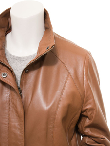 Biker Ladies 100% Original Leather <b>Jacket</b> For Women Genuine Leather <b>Jacket</b> Tan Slim Real <b>Short</b> Premium Quality Women's <b>Jackets</b> - Product Image 2