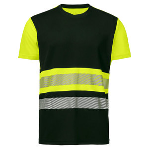 Hi Vis Workwear Reflective Safety Short Sleeve Reflective Stripes Construction Uniform Worker T-Shirts - Product Image 1