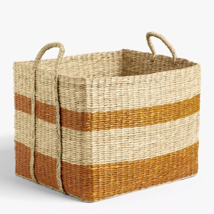Seagrass <b>Square</b> <b>Storage</b> <b>Basket</b> Natural Handmade <b>Storage</b> <b>Basket</b> Wholesale eco-friendly Made in Viet Nam - Product Image 1