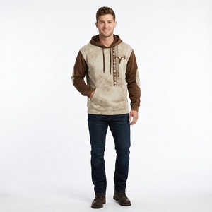 Sweat à capuche pour homme 100% coton écologique, tendance streetwear printemps-automne, impression numérique de cerf, mythologie viking - Product Image 4