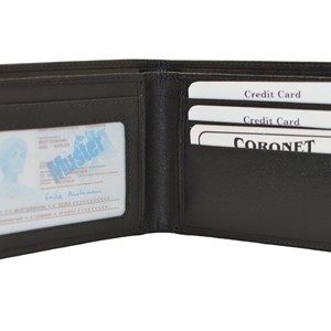 Men's High Quality Slim Bifold <b>Wallet</b> Custom Logo <b>RFID</b> Blocking Open Closure Short Leather Polyester Lining Minimalist Fashion - Product Image 2