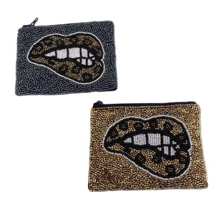Huisui Nylon Beaded Wristlet Keychain Bracelet <b>Bangle</b> Card <b>Holder</b> Wallet Coin Purse UV Printed - Product Image 1