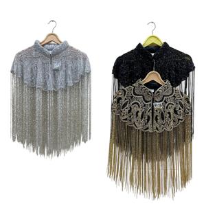 Cape en sequins perlés or rose 2026 avec tissu 100% coton aux meilleurs prix d'Inde - Product Image 1