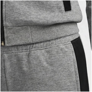 <b>Women</b> Grey Black Color Blocking Tracksuit Full <b>Zip</b> Jacket With Side Pockets And Matching Pants Casual Autumn Wear - Product Image 5
