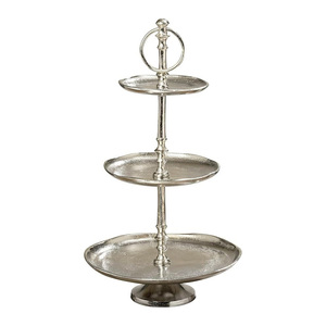 Elegant Wedding <b>Cake</b> Display Pedestal with Gold Powder Coated Metal Construction - Product Image 1