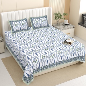 Luxury Quality Floral Cotton Bedding <b>Set</b> Soft Printed <b>Bed</b> <b>Sheet</b> Pillowcase <b>Set</b> <b>King</b>/Queen <b>Size</b> Breathable Eco-Friendly Durable - Product Image 2