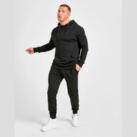 Ensemble de survêtement unisexe essentiel : sweat à capuche vierge, pantalon de jogging, ensemble sweat-shirt et pantalon de survêtement à logo personnalisé