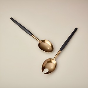 Ustensiles de service à salade en métal de luxe pour la maison, la cuisine, les banquets, les événements, la restauration et la mise en scène de table contemporaine - Product Image 2