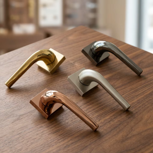 Poignée de porte élégante en laiton, finition antique SS Graphite Black CP Z Black PVD Gold Rose Gold PVD Black, fabricant de quincaillerie - Product Image 3