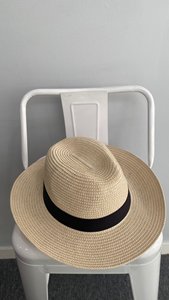 Top plano para mujer Vintage Jazz R Logo verano moda tapa de papel banda de Cuero flexible para viajes playa vacaciones primavera papel Panamá - Product Image 4