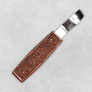 Couteau de chef de cuisine, couteau à boucher en bois de santal sanglant et bois de rose birman, manche en bois massif en forme de tête de poisson, pour gaucher - Product Image 4